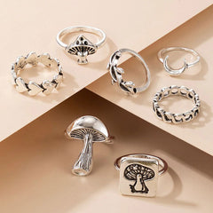 Mushrooms Ring Set