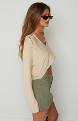 Natalie Cream Knitted Top