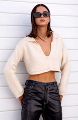 Natalie Cream Knitted Top