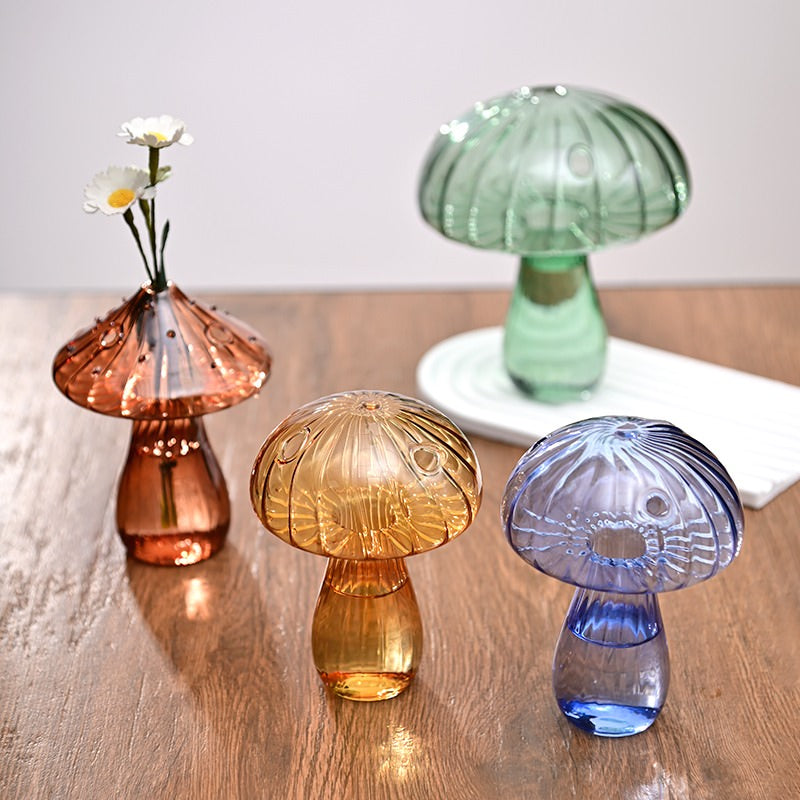 Grandma's House Nordic Mushroom Glass Vase