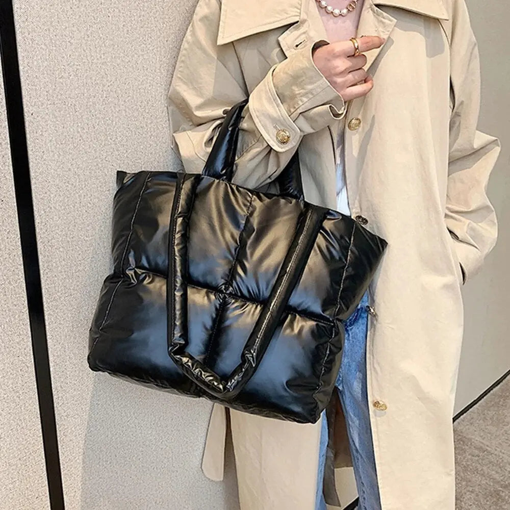Big Shopping Tote Bags Nylon Padded Zipper