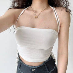 Dual Drawstring Halter Camisole