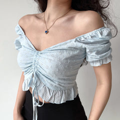 Bluebell Drawstring Puff Top