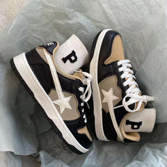 Brown Heart Aesthetic Sneakers