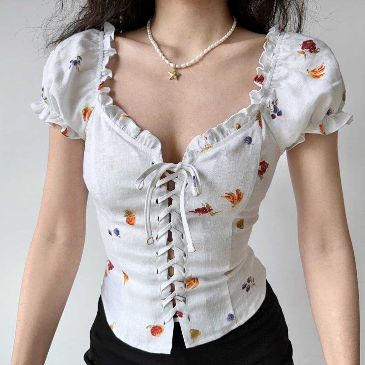 Fruit Maiden Corset Top ~ HANDMADE