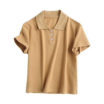 Basics Crop Polo Top