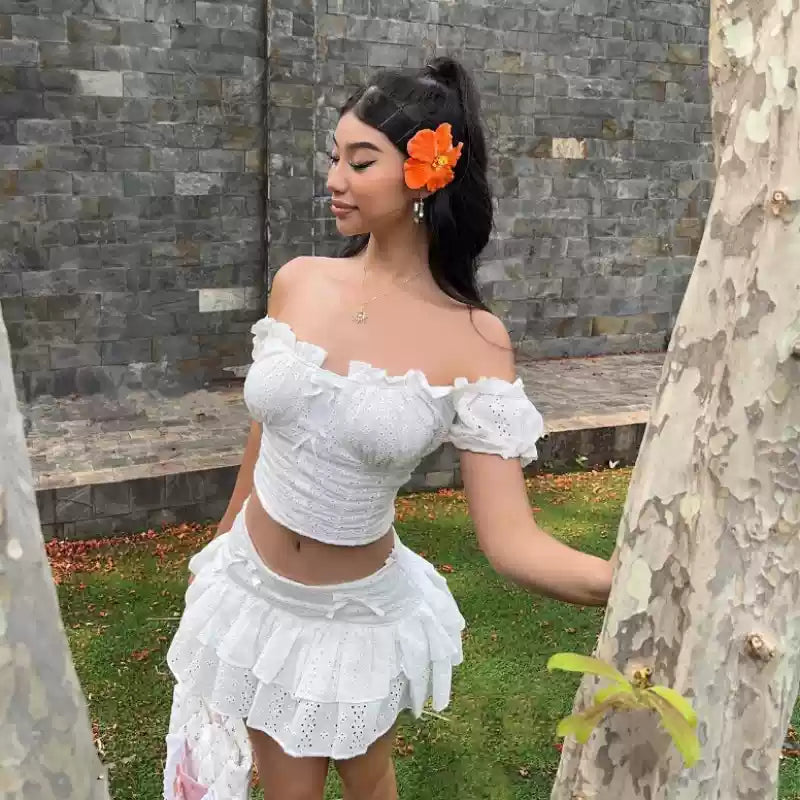 Nura Ruffle Skirt Set