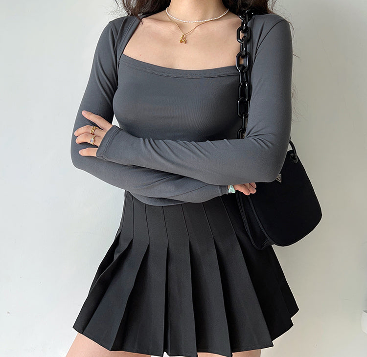 Basics Cross Shoulder Longsleeve Top