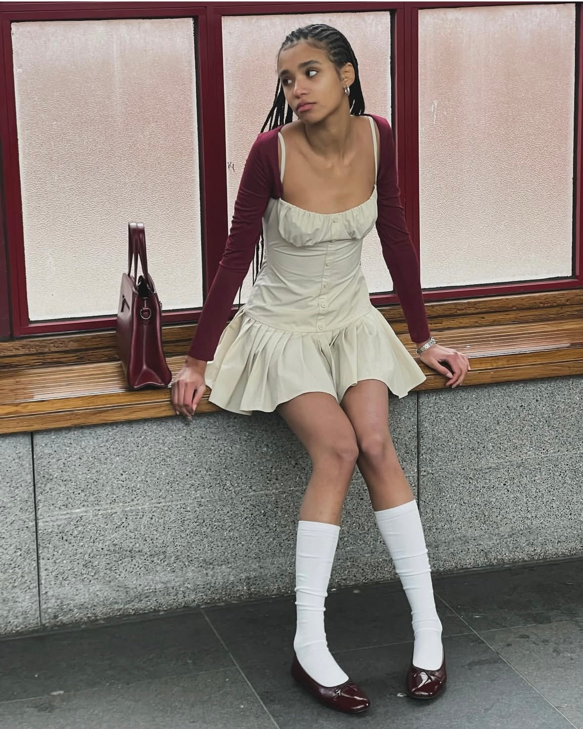 Ina Pleated Mini Dress