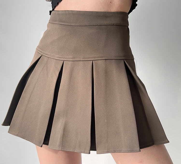 Academia High-Waisted Pleated Skirt