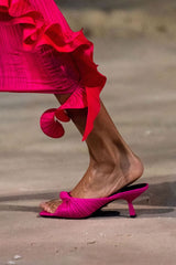 Tilly Pleated Heeled Mules