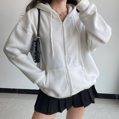 Basics Boyfriend Zip Up Hoodie