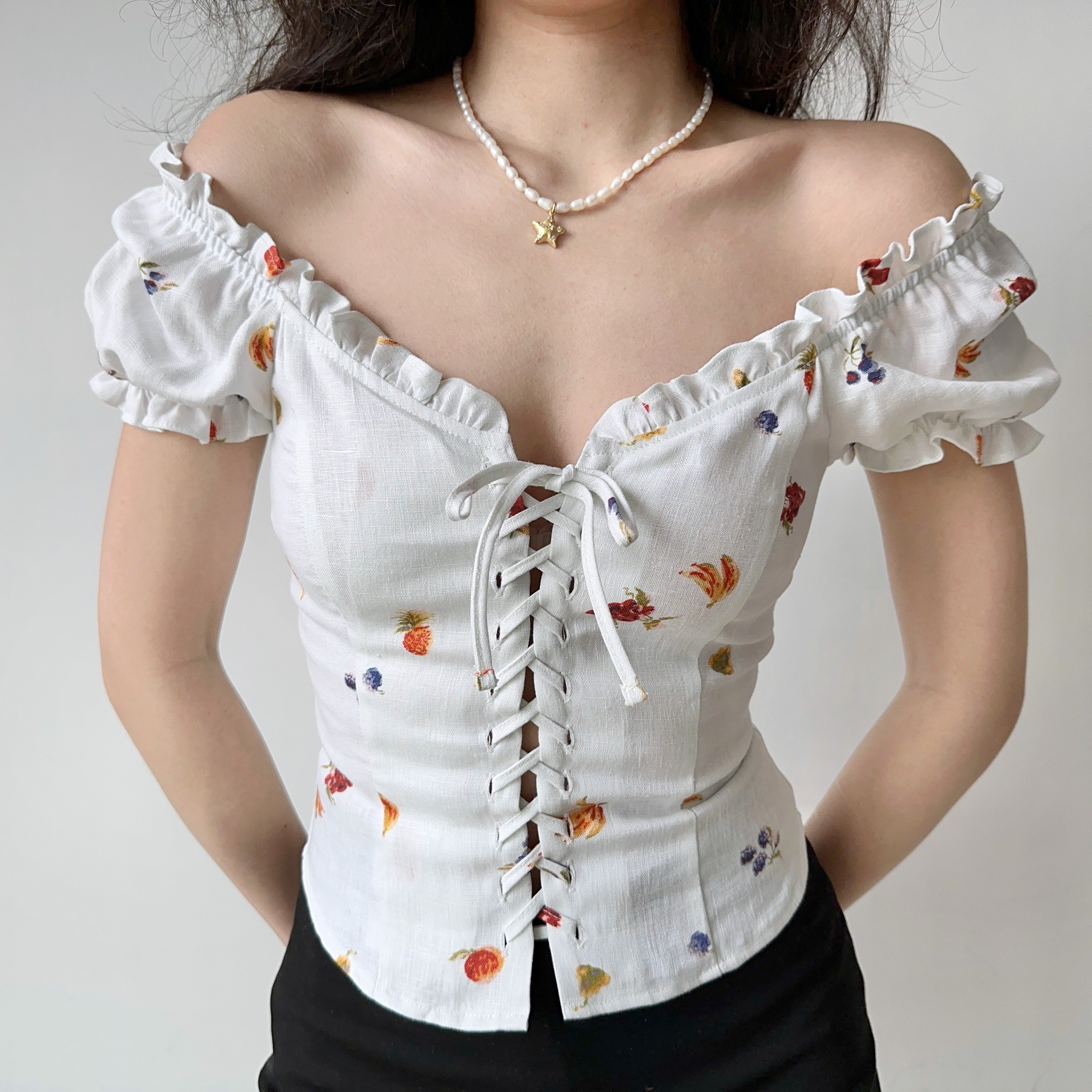 Fruit Maiden Corset Top ~ HANDMADE