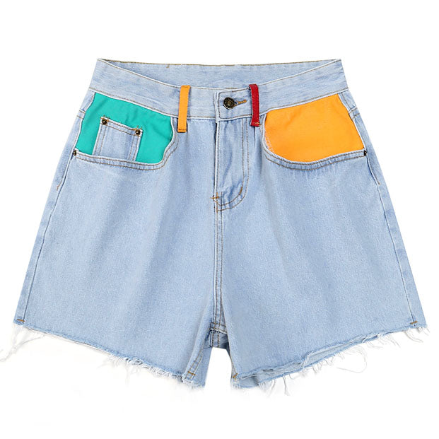 Artsy Denim Shorts