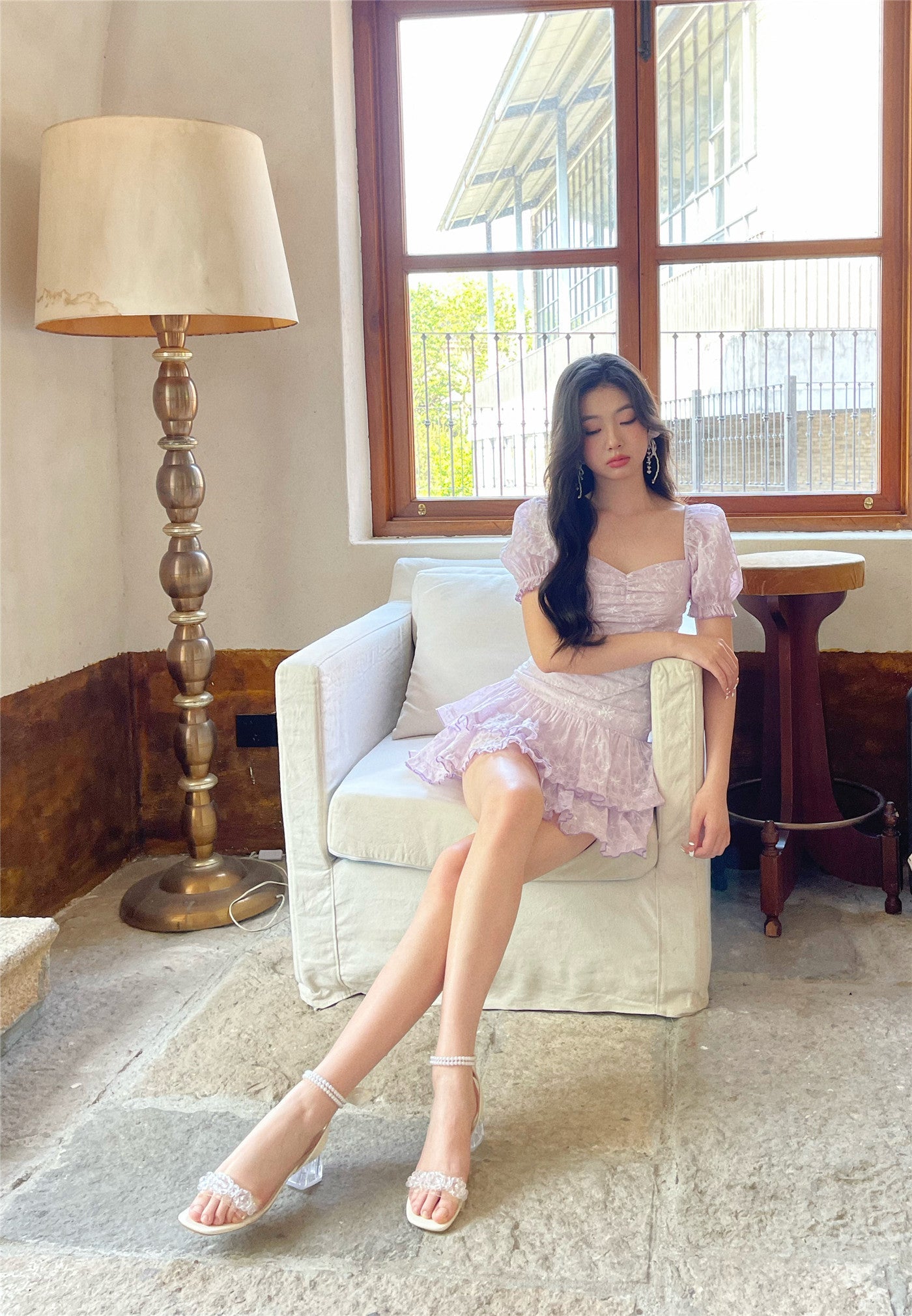 Lavender Lover Jacquard Two-Piece Set ~ HANDMADE