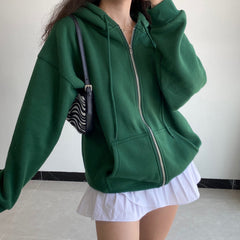 Basics Boyfriend Zip Up Hoodie