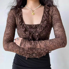 Ophelia Lace Top Cardigan Set ~ HANDMADE