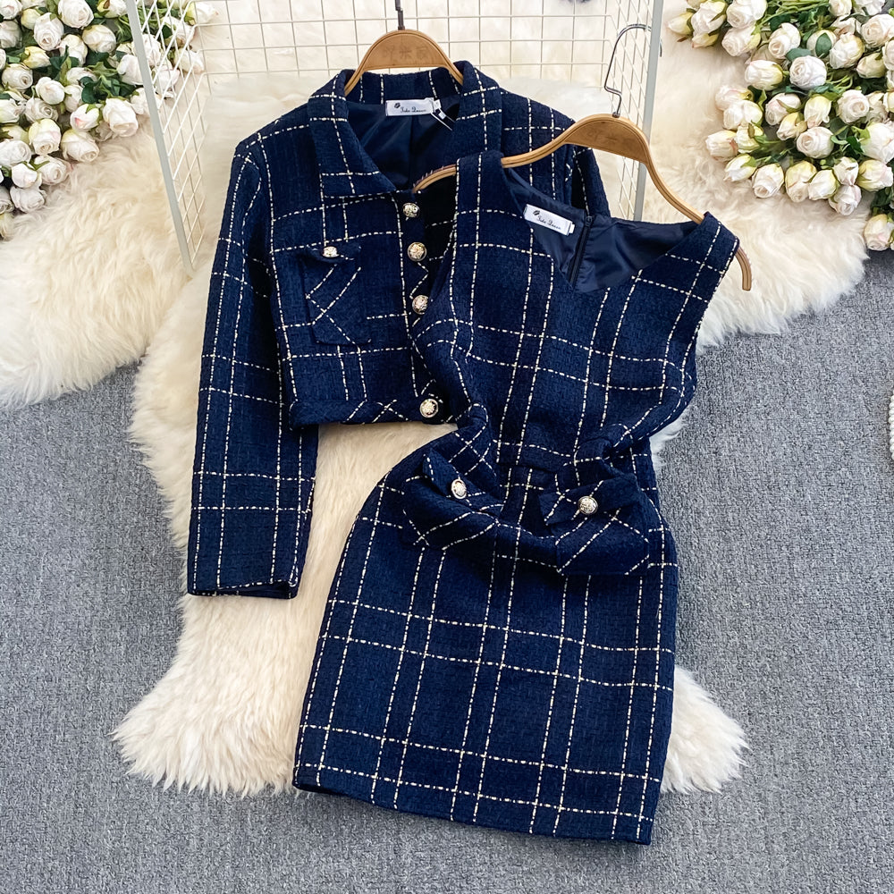 Jeannie Plaid Set ~ HANDMADE