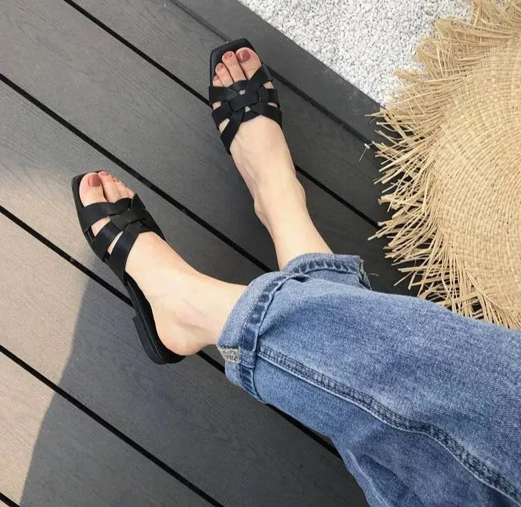 Open Toe Flat Leisure Sandals