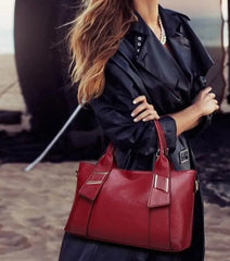 Handle PU Leather Handbag