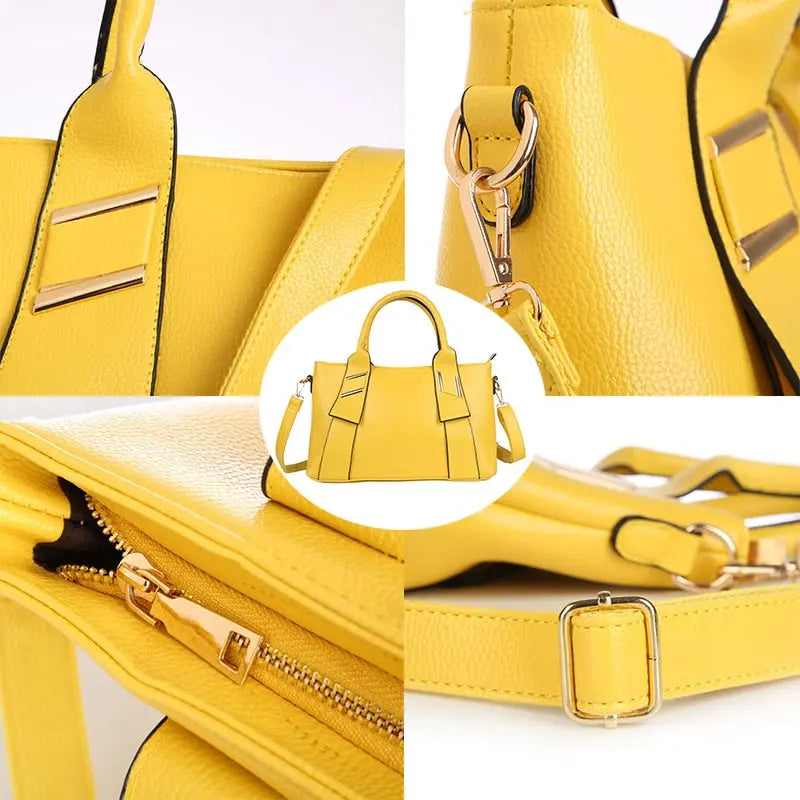 Handle PU Leather Handbag