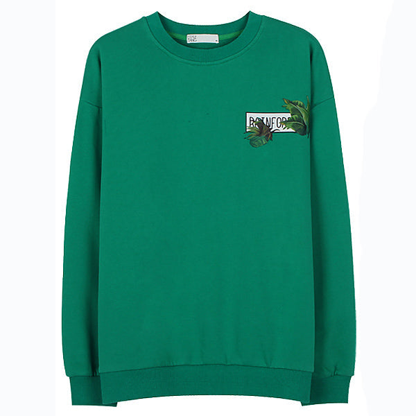 Palm Leaf Checker Sweatshirt