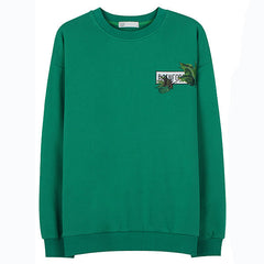 Palm Leaf Checker Sweatshirt