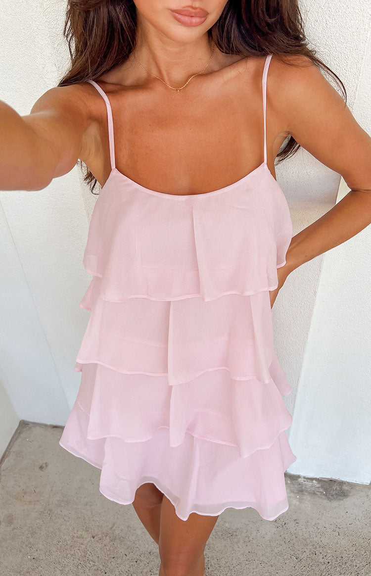 Paris Ruffle Dress Paris Pink Ruffle Mini Dress – Vivuki