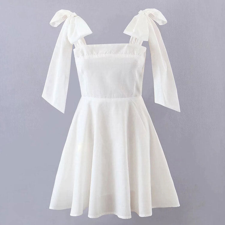 Parisian Aesthetic Bow Tie Dress