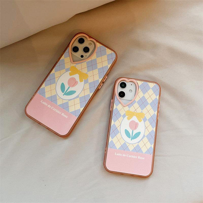 Pastel Argyle Tulip iPhone Case