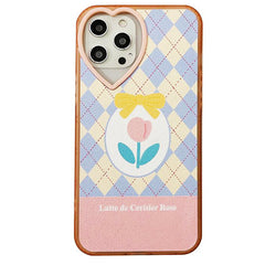 Pastel Argyle Tulip iPhone Case