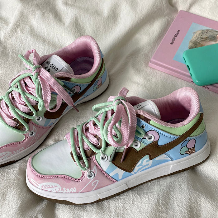 Pastel Heart Aesthetic Sneakers