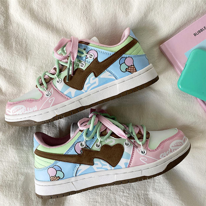 Pastel Heart Aesthetic Sneakers