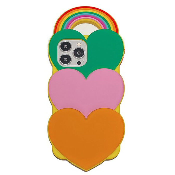 Pastel Rainbow Heart iPhone Case