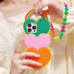 Pastel Rainbow Heart iPhone Case