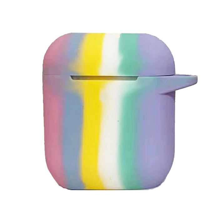 Pastel Rainbow Stripes AirPods Case