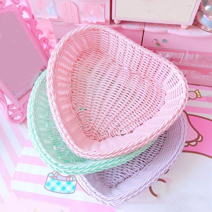 Pastel Heart Storage Basket