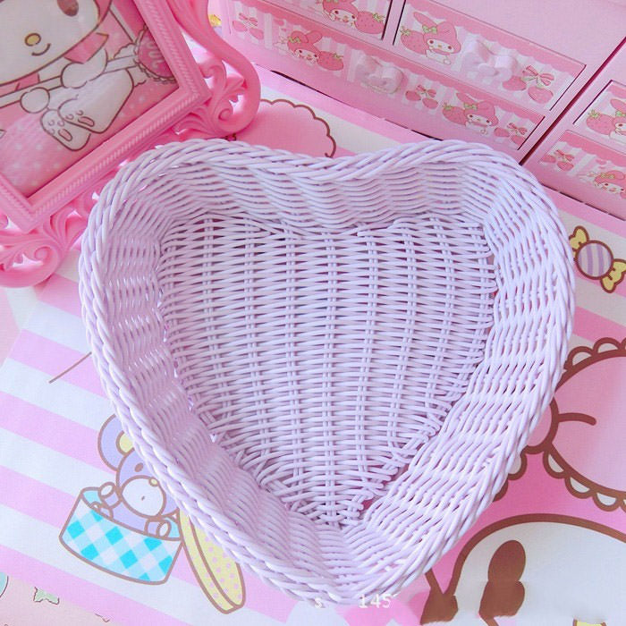 Pastel Heart Storage Basket