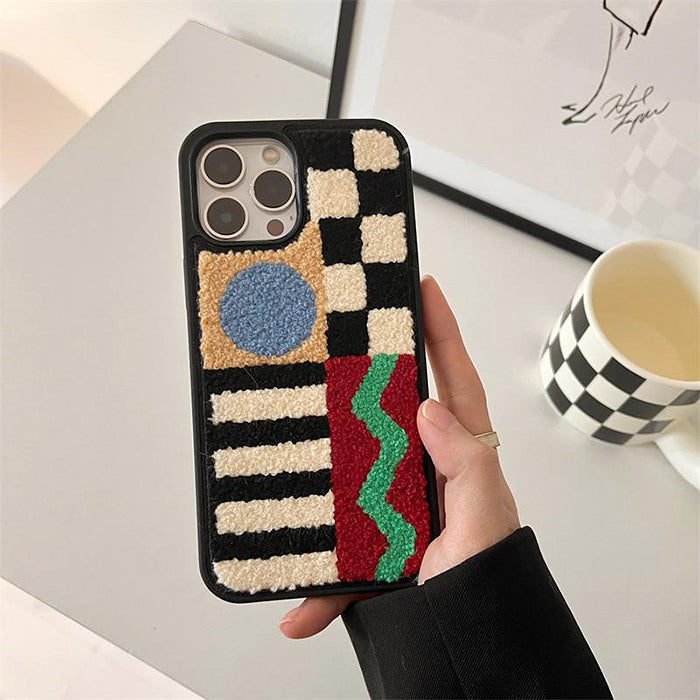 Patchwork Embroidered iPhone Case