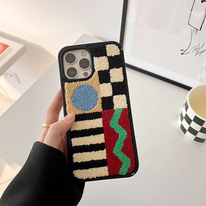 Patchwork Embroidered iPhone Case