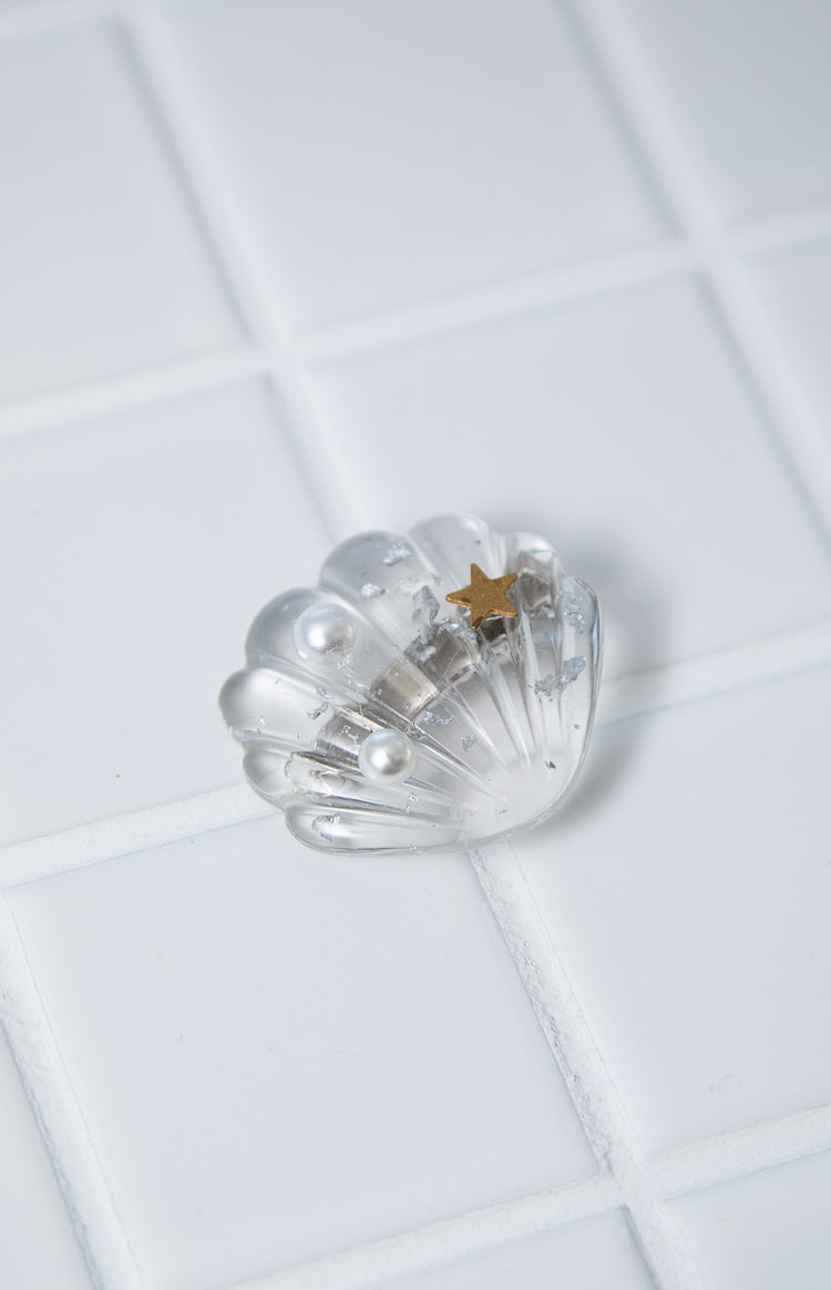 White Shell Hair Clip