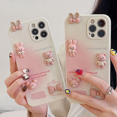 Pink Bunnies iPhone Case