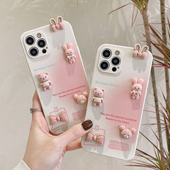 Pink Bunnies iPhone Case