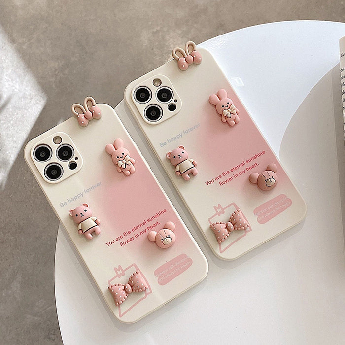 Pink Bunnies iPhone Case