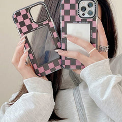 Pink Checkerboard iPhone Case