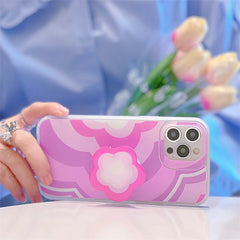 Pink Flower Holder iPhone Case