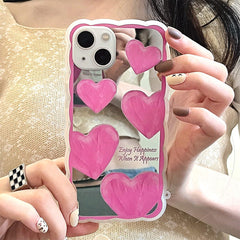 Pink Hearts iPhone Case