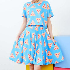 Pizza Queen Tee+Skirt Set