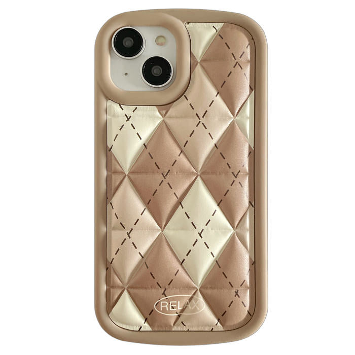 Preppy Aesthetic Argyle iPhone Case