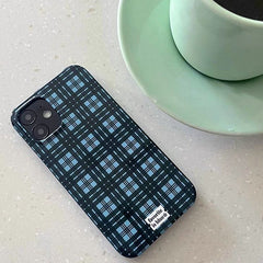 Preppy Blue Plaid iPhone Case